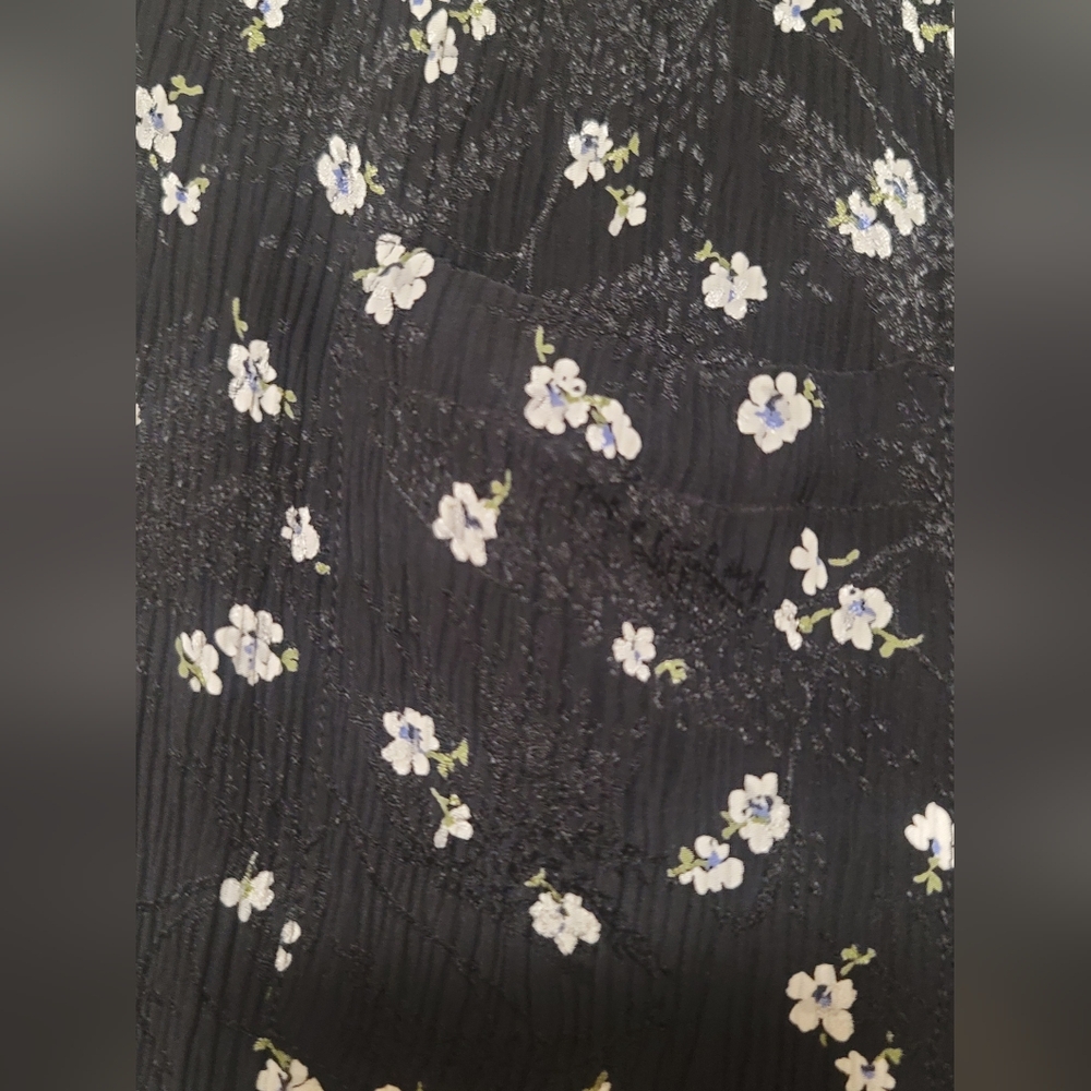 Sezane Black Floral Long Sleeve Dress - Picture 4 of 5